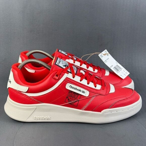 Reebok Keith Haring x Club C Legacy 'Three-Eyed Smiling Face' shoes mens size 8 - Picture 1 of 8